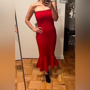 Cinq a sept cocktail red stunning dress